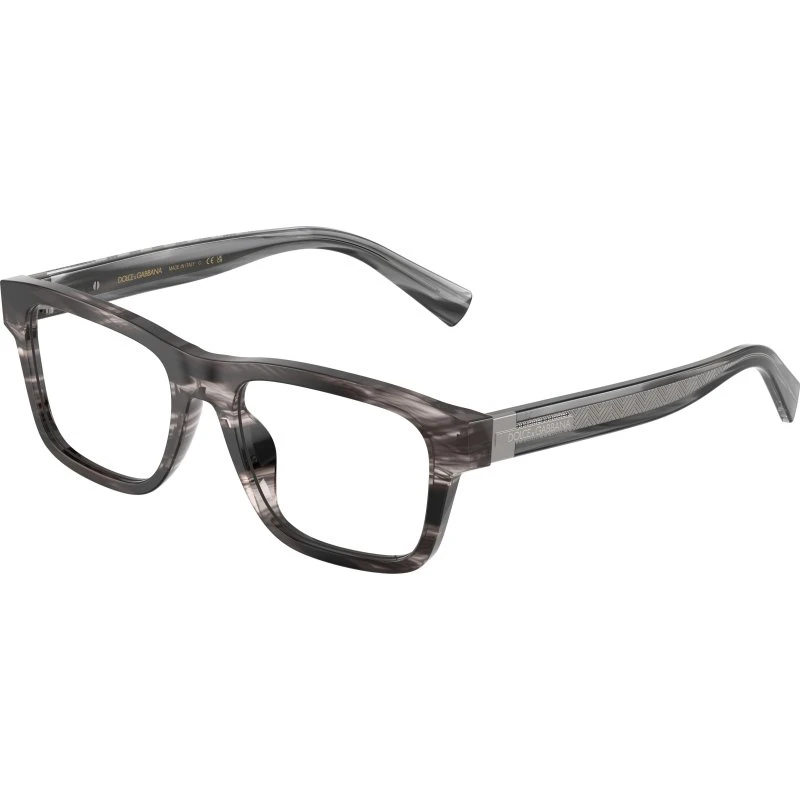 Dolce & Gabbana DG3446 Montures Optiques Carrées en Acétate Gris