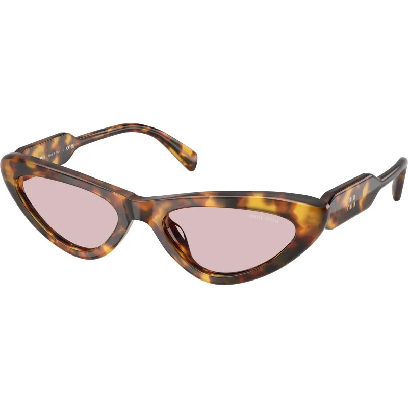 Miu Miu MU B11SU Lunettes de Soleil Cat Eye Écaille et Verres Roses