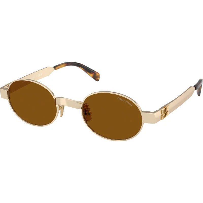 Miu Miu Lunettes de Soleil Rondes B51S 22M20V Or et Bronze