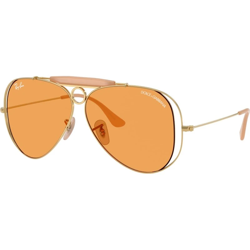 Ray-Ban x Dolce&Gabbana RB3138M Lunettes de Soleil Pilote Or et Orange