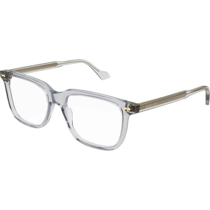 Gucci Homme GG0737O 010 - Montures Optiques Carrées en Acétate Gris
