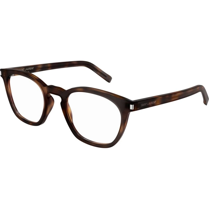 Saint Laurent SL 28 OPT 002 - Montures Optiques Rondes en Acétate Havane