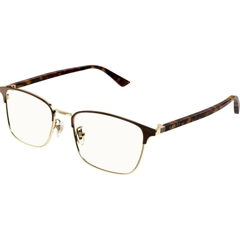 Gucci Homme GG1124OA 002 Montures Optiques Métal Carré Marron