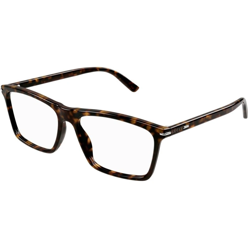 Gucci Homme Lunettes Optiques GG1445O 006 Carré Havane Transparent