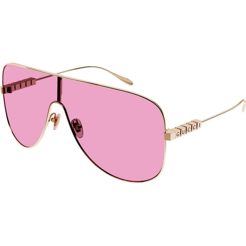 Gucci GG1436S 004 Lunettes de Soleil Métal Or Rose