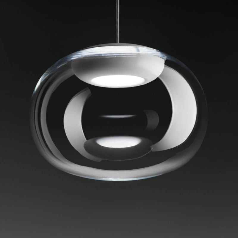 Stilnovo Suspension La Mariée LED en Verre Soufflé