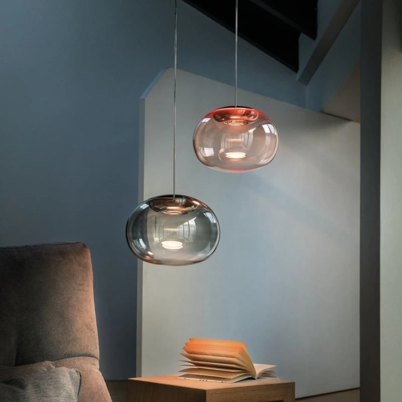 Stilnovo Suspension LED La Mariée Cuivre/Blanc