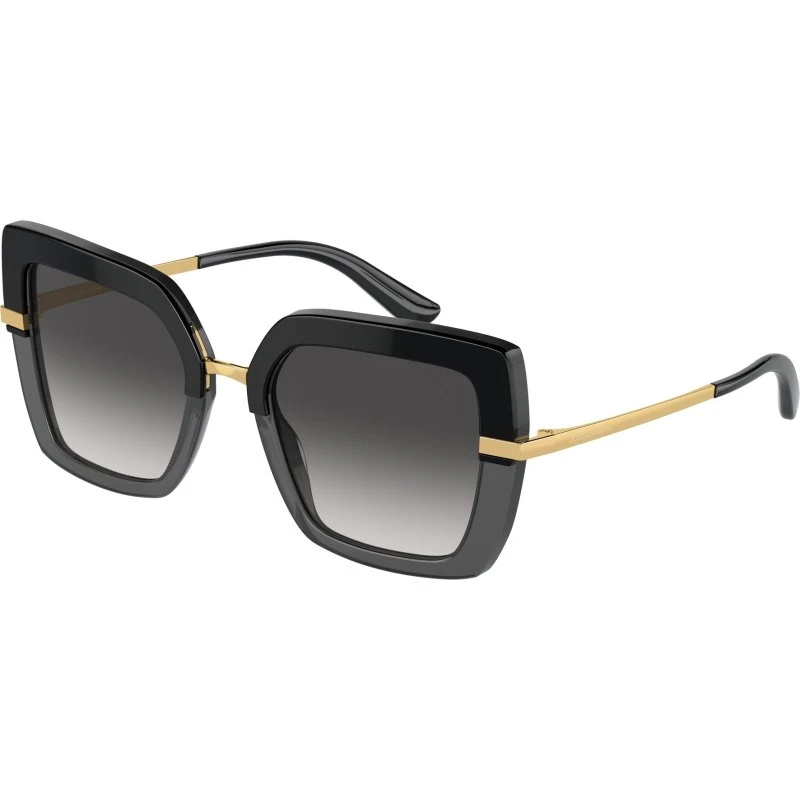 Dolce & Gabbana DG4373 Lunettes de soleil Carrées Noir et Gris