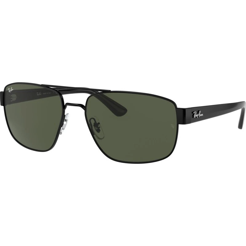 Ray-Ban RB3663 002/31 Lunettes de Soleil Homme - Métal Noir Géométrique