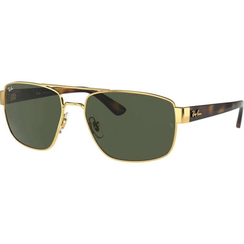 Ray-Ban RB3663 Lunettes de Soleil Homme - Métal Or et Verres G15