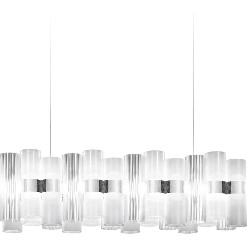 Slamp Suspension LED La Lollo, Blanche, 100 cm