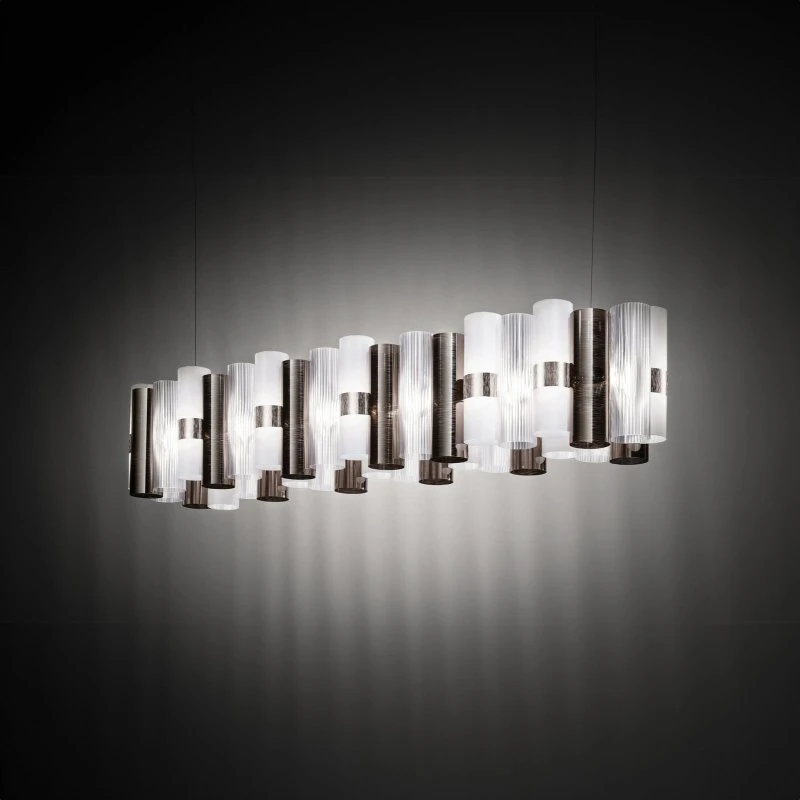 Slamp Suspension LED La Lollo Étain 140 cm