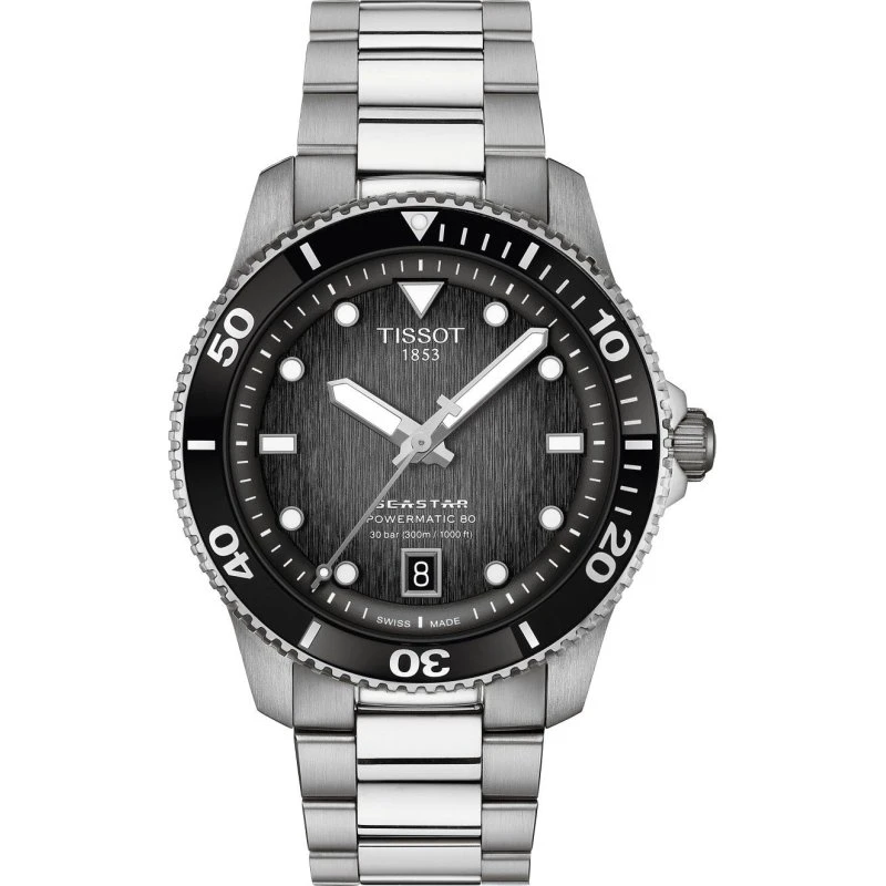 Tissot Seastar 1000 Automatique Noir 40mm Acier Inoxydable
