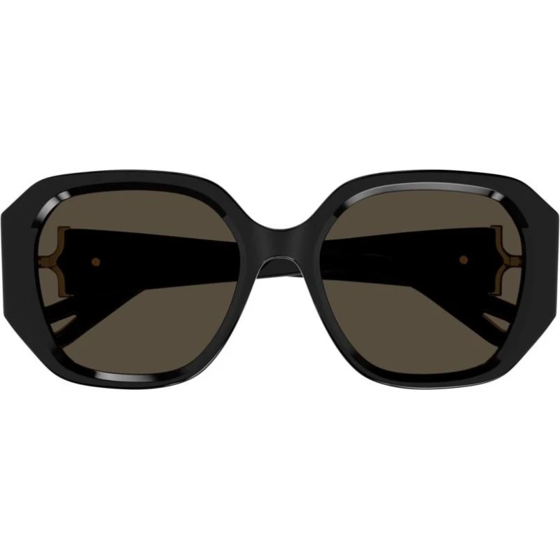 Chloé Ch0236S Lunettes de Soleil Surdimensionnées Noires et Grises