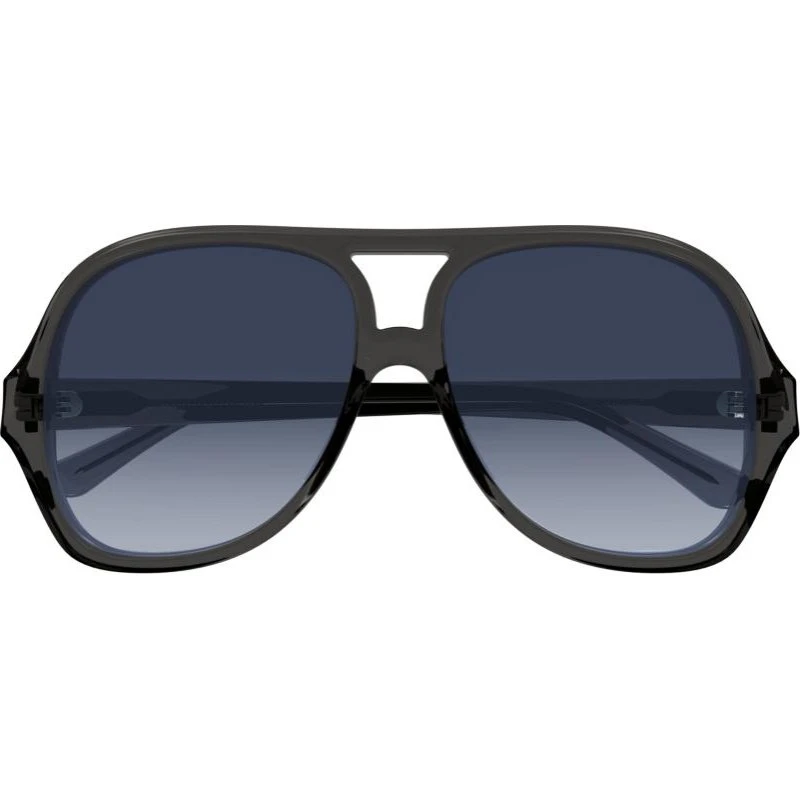 Chloé Ch0289s Lunettes de Soleil Pilote Gris et Bleu 58mm
