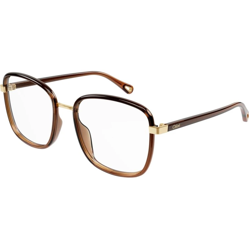 Chloé CH0034O 009 - Lunettes Optiques Carrées Noir Transparent
