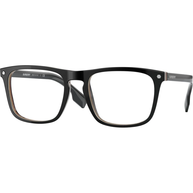 Burberry Homme BE2340 Bolton - Montures Optiques Carrées Noires