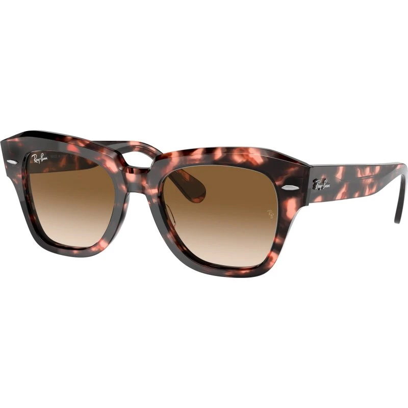 Ray-Ban RB2186 State Street - Lunettes de soleil Carrées Écaille
