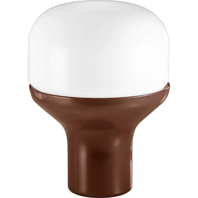 Martinelli Luce Delux - Lampe à poser en cuivre et verre opale
