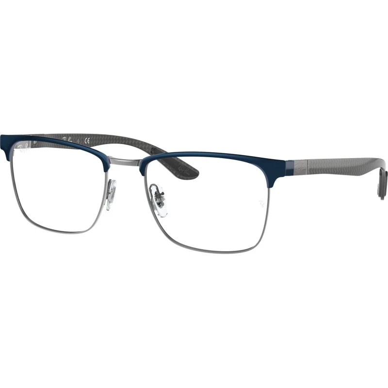 Ray-Ban RX8421 3124 Montures Optiques Métal Bleu Transparent Carré