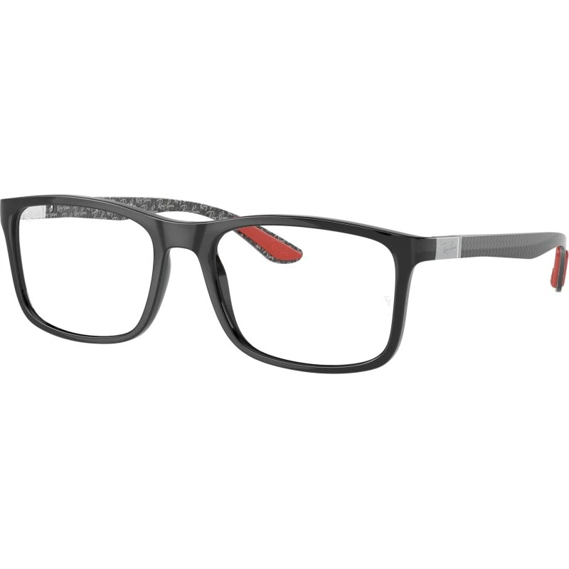 Ray-Ban RX8908 Montures Optiques Carrées en Nylon Noir Transparent