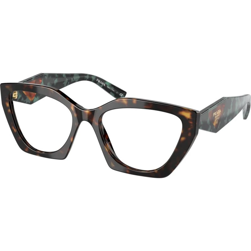 Prada PR 09YV 2AU1O1 Montures Optiques Géométriques en Acétate Écaille