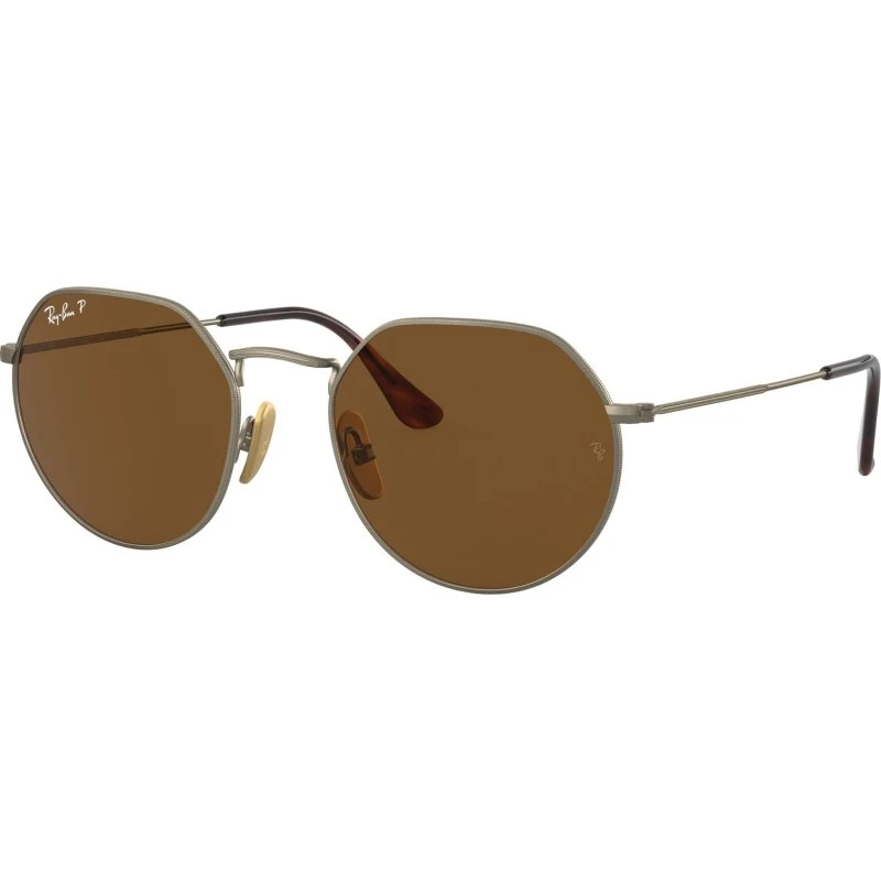 Ray-Ban RB8165 Lunettes de Soleil Géométriques en Titane Or