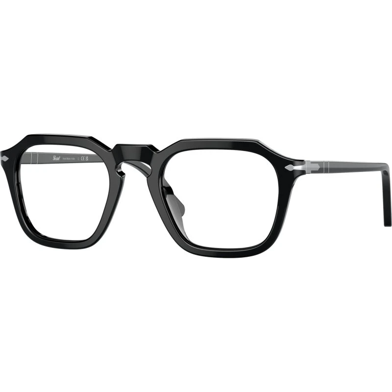 Persol PO3292V 95 Lunettes Optiques Carrées en Acétate Noir