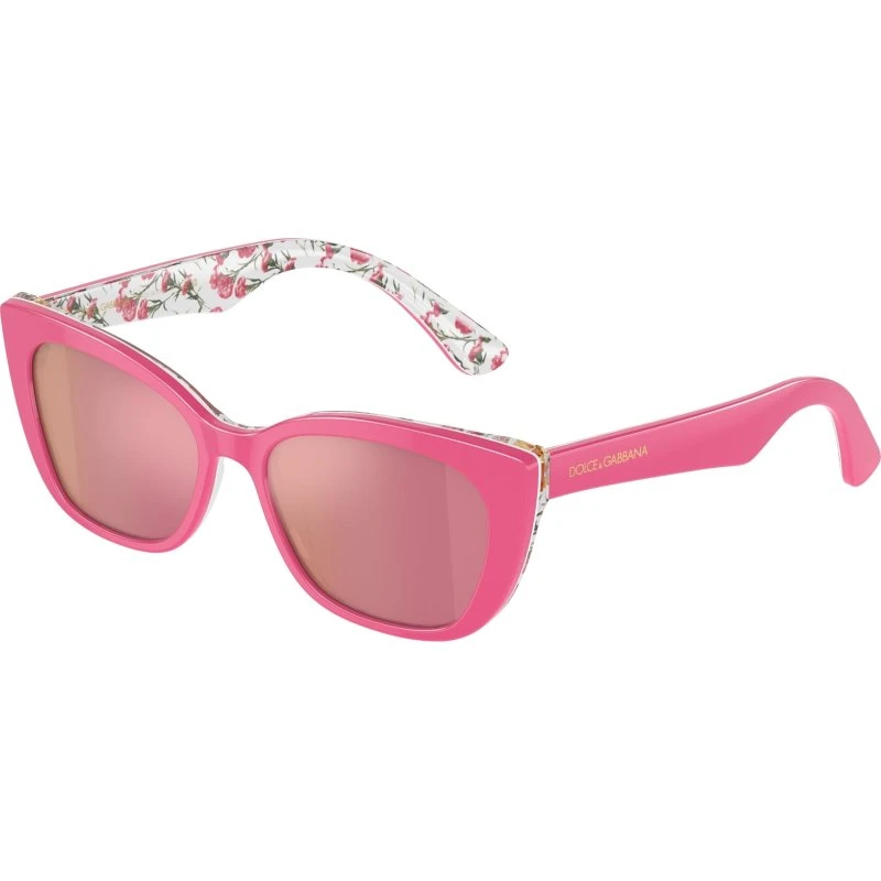 Dolce & Gabbana Enfant DX4427 Lunettes de Soleil Cat Eye Rose Miroir