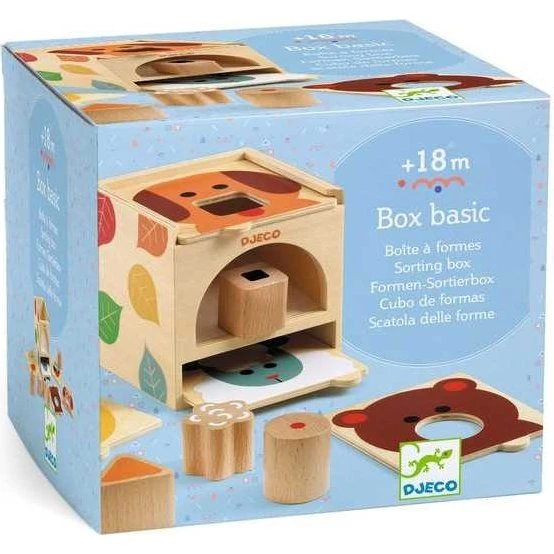 Djeco BoxBasic - Boîte à formes en bois