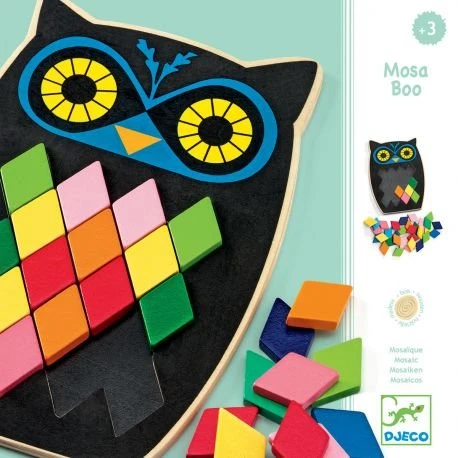 Djeco Mosa Boo – Jeu éducatif en bois hibou