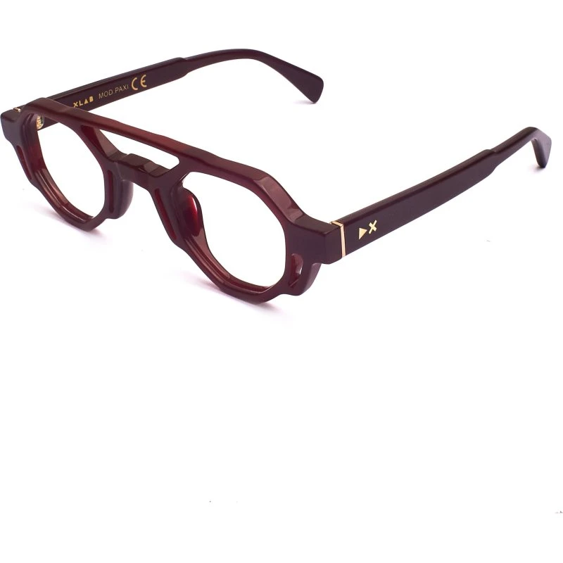XLAB Lunettes Optiques Photochromiques Acétate Bordeaux Géométriques