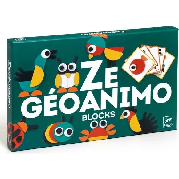Djeco Ze Géoanimo - Jeu de construction en bois 30 pièces