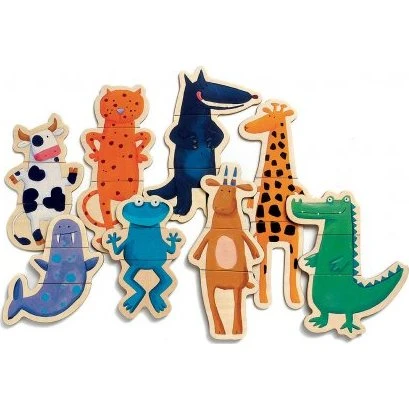 Djeco Crazy Animaux - Puzzle Magnétique en Bois