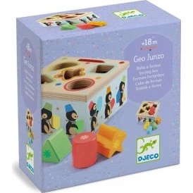 Djeco Boîte à formes Géo Junzo - 5 pièces en bois