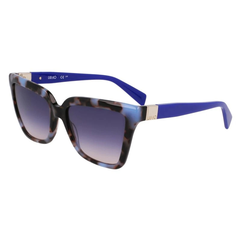 Liu Jo Lunettes de Soleil LJ803S Carrées en Acétate Bleu