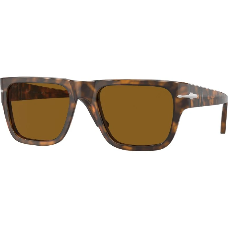 Persol PO3348S 121033 Lunettes de Soleil Carrées en Acétate Marron