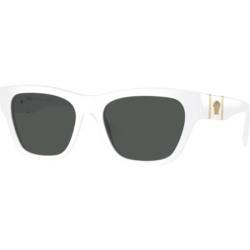 Versace Homme VE4457 Lunettes de Soleil Carrées Blanches et Grises