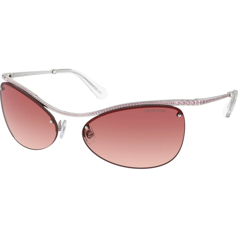 Swarovski SK7018 Lunettes de Soleil Géométriques Argentées