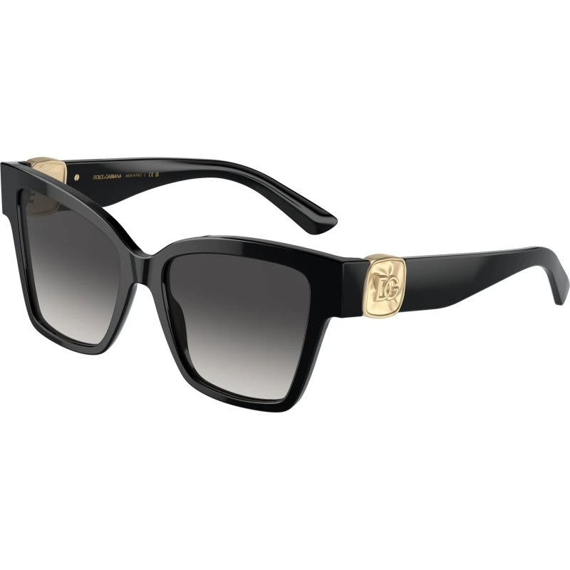 Dolce & Gabbana DG4470 Lunettes de Soleil Carrées en Acétate Noir