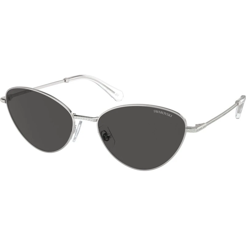 Swarovski SK7014 Lunettes de Soleil Cat Eye Argentées et Grises