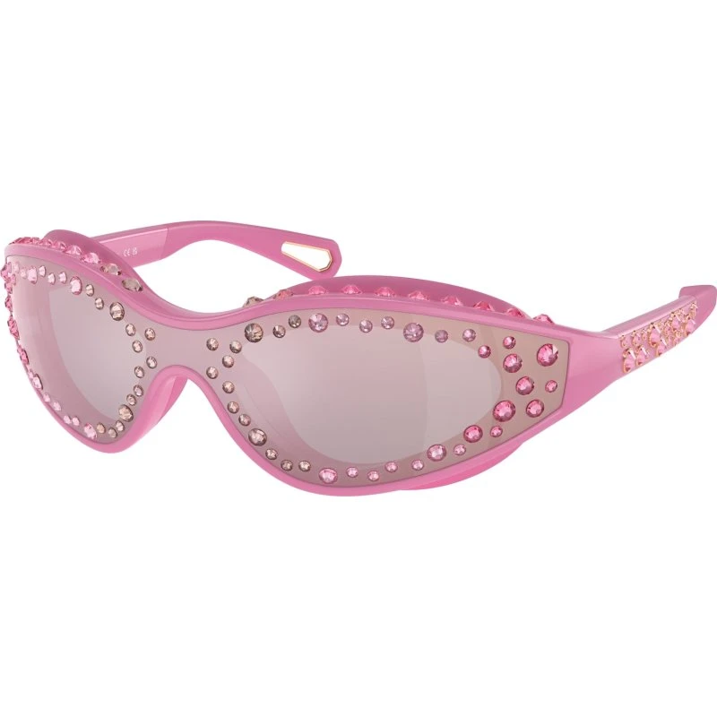 Swarovski Lunettes de Soleil SK6024 Rose et Bleu Géométriques
