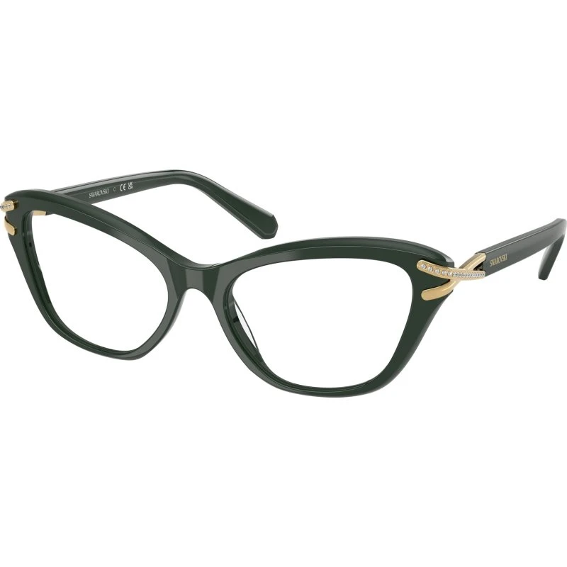 Swarovski SK2031 1026 - Montures Optiques Cat Eye Vert en Acétate