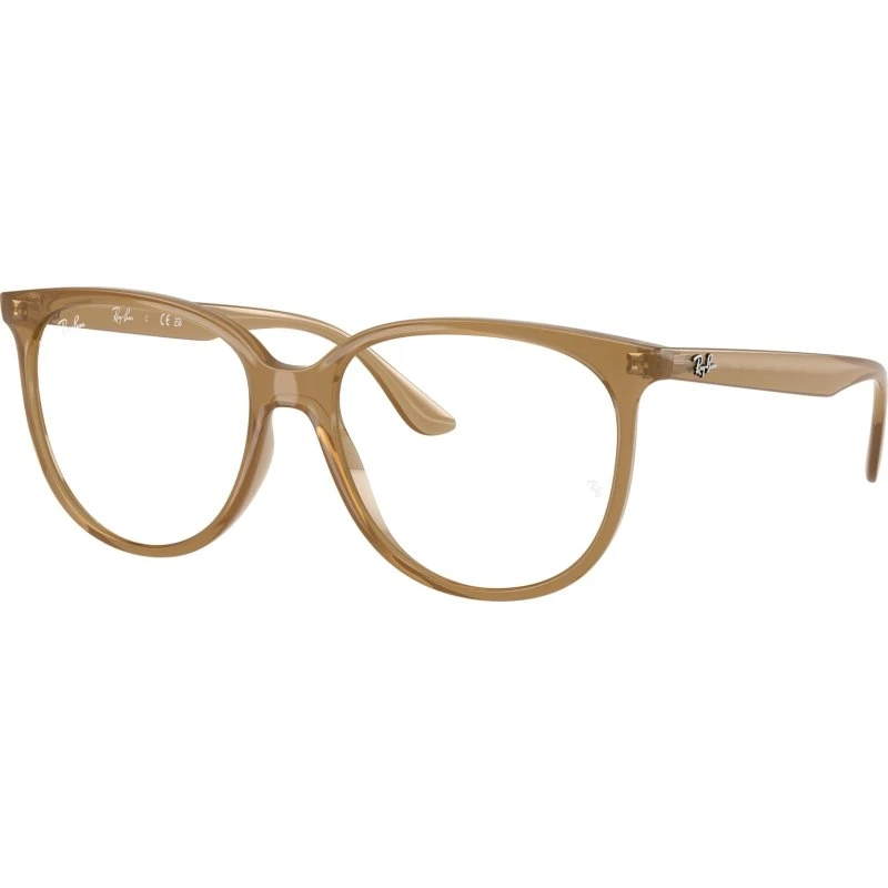 Ray-Ban RX4378V 8412 Montures Optiques Carrées Marron Transparent