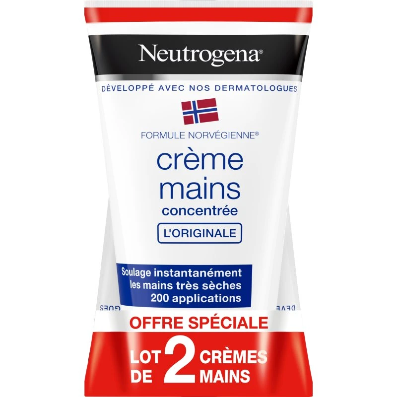 Neutrogena Crème Mains Concentrée Parfumée 2x50ml