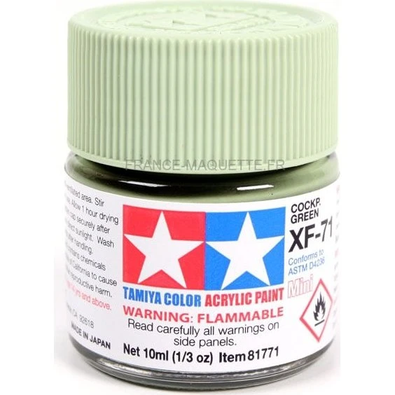 Tamiya XF71 Vert Cockpit Mat 23ml