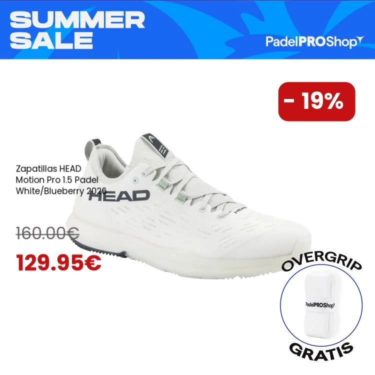 Head Motion Pro 1.5 Padel - Blanc/Myrtille 2026