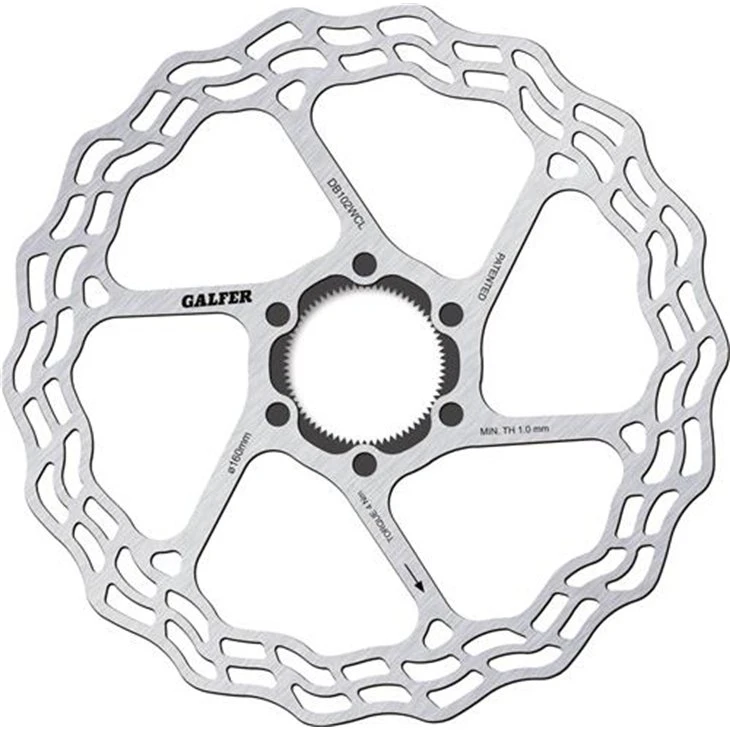 Galfer Route 160mm Wave Center Lock 1.80mm Silver