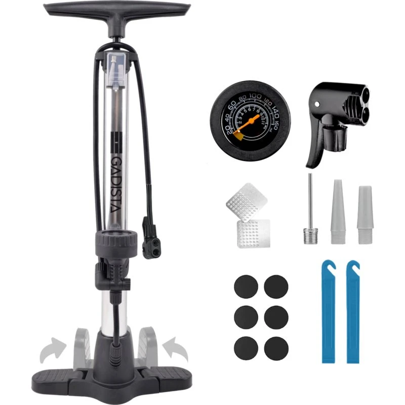 Pompe à Vélo Aluminium 145 PSI avec Manomètre