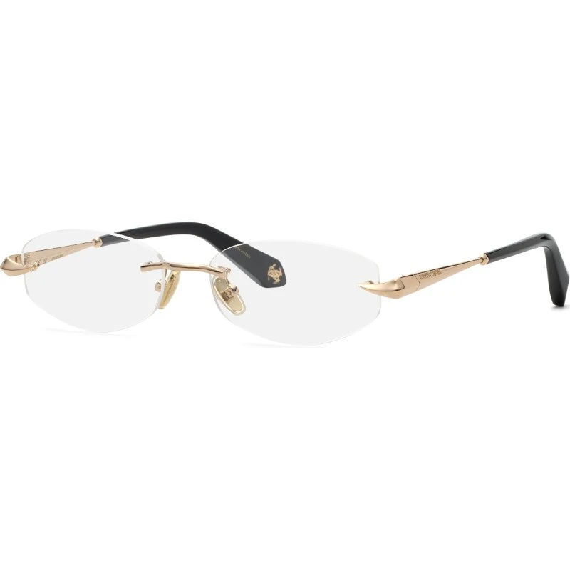Roberto Cavalli VRC208M Lunettes de vue Carrées en Métal Or